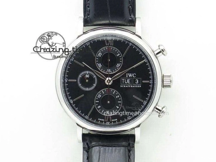 MIROTIME 0111 Breathable Portofino IW356501 SS V3 MK 1:1 Best Edition White Dial Gold Markers On SS Mesh Bracelet MIYOTA 7197